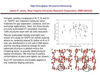 High-throughput Structural Inferencing James P. Lewis, West Virginia University Research Corporation, DMR 0903225