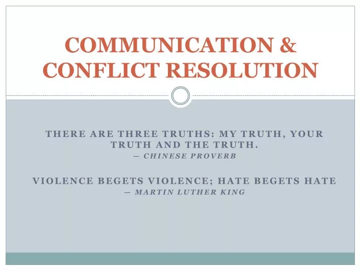 communication conflict resolution