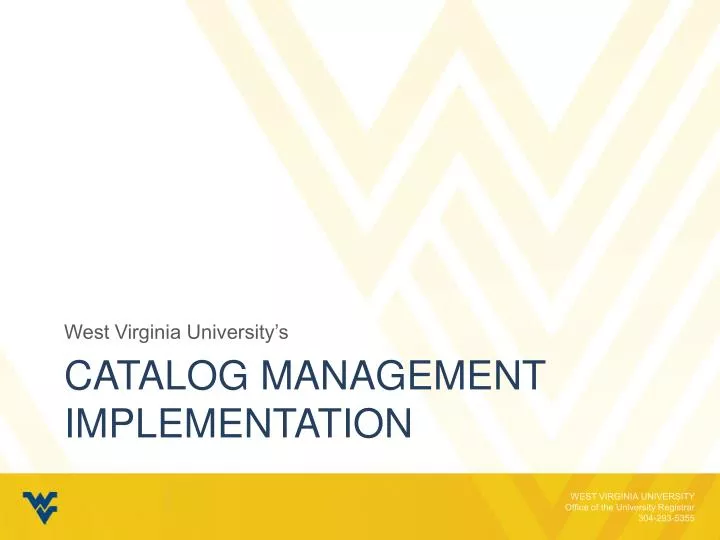 catalog management implementation