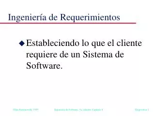 Ingeniería de Requerimientos