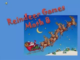 Reindeer Games Math 8