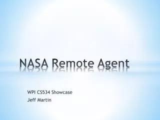 NASA Remote Agent