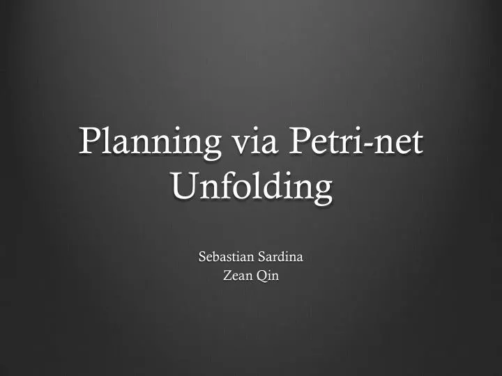 planning via petri net unfolding