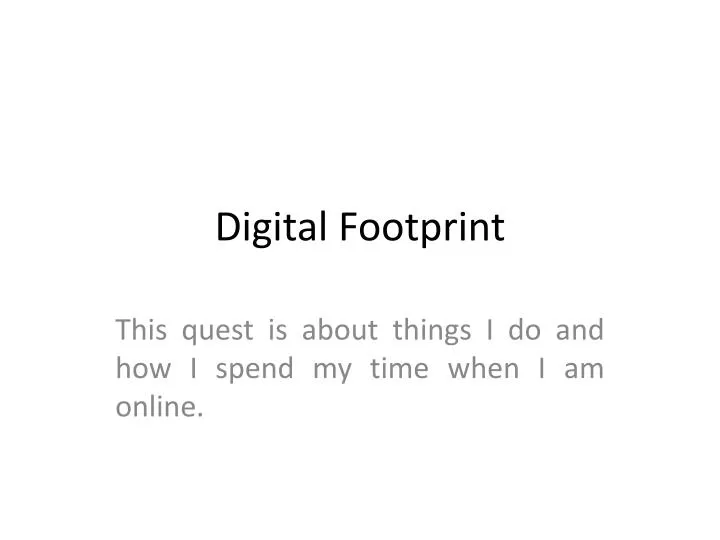 digital footprint