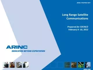 Long Range Satellite Communications