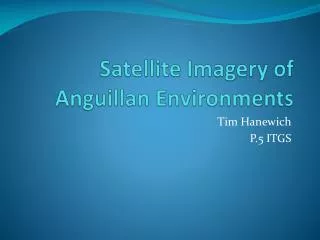 satellite imagery of anguillan environments