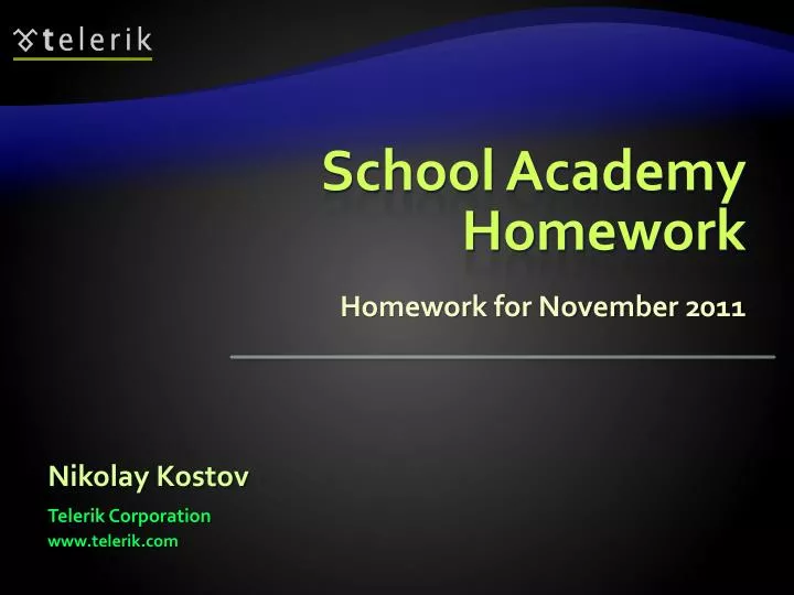 school academy homework