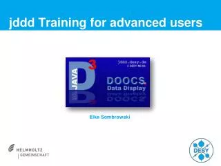 jddd Training for advanced users