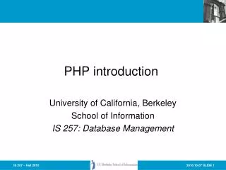 PHP introduction