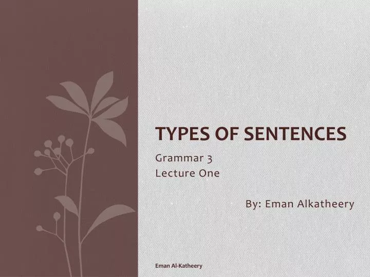 types of sentences