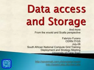 Data access and Storage