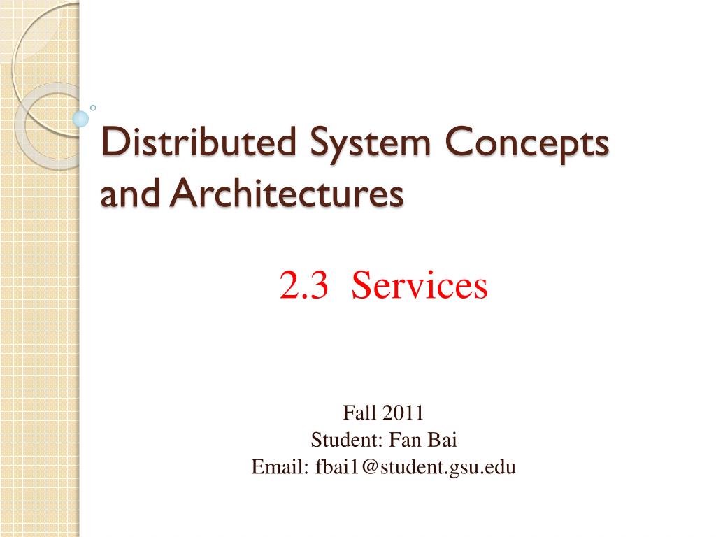 PPT - Distributed System Concepts and Architectures PowerPoint ...