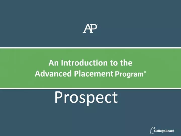 an introduction to the advanced placement program