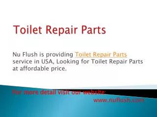 Reliable Toto Toilet Fill Valve Service with Affordable Pric