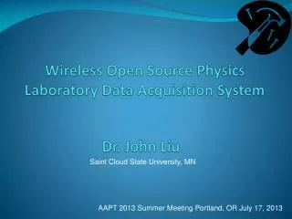 Wireless Open Source Physics Laboratory Data Acquisition System