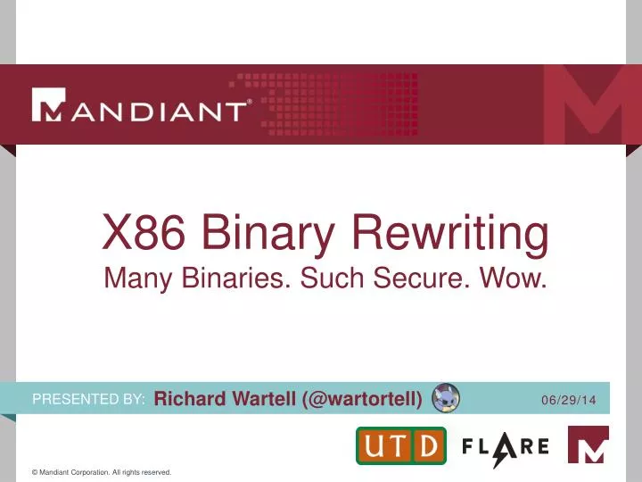 x86 binary rewriting many binaries such secure wow