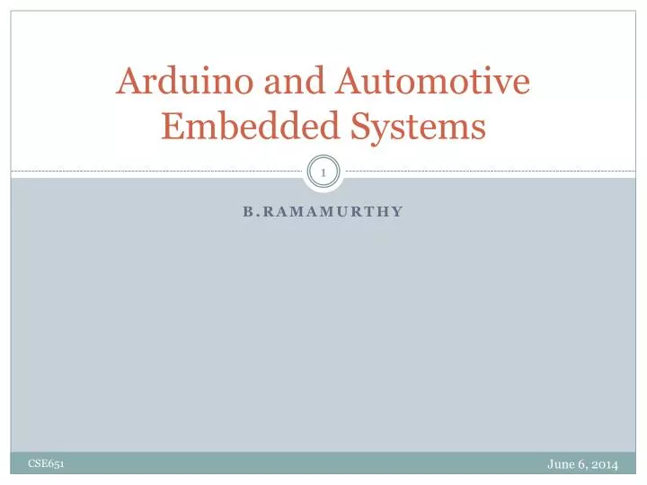 arduino and automotive embedded systems