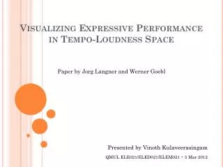 Visualizing Expressive Performance in Tempo-Loudness Space