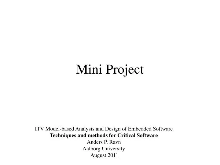 mini project presentation slideshare