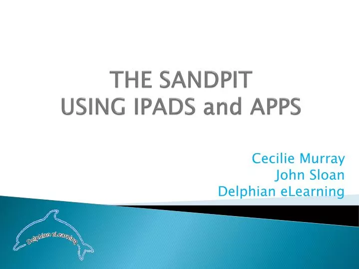 the sandpit using ipads and apps