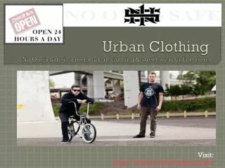 Urban Clothing No One's Safe is a mens urban clothing &amp; street wear online store