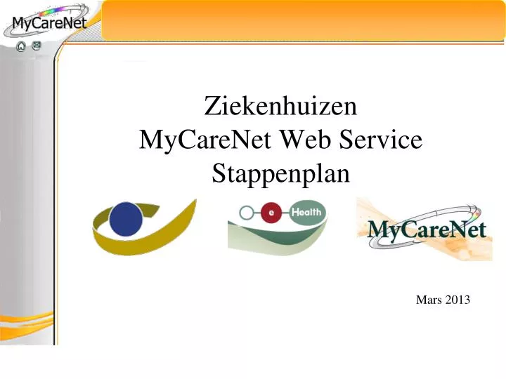 ziekenhuizen mycarenet web service stappenplan