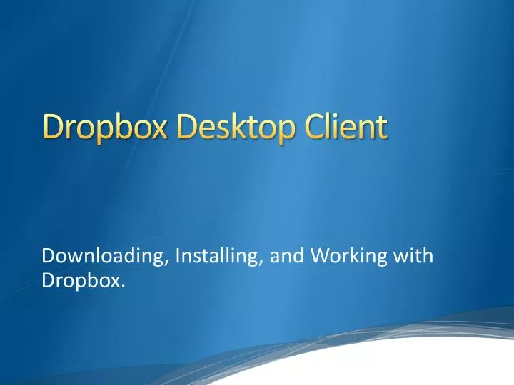 dropbox desktop client