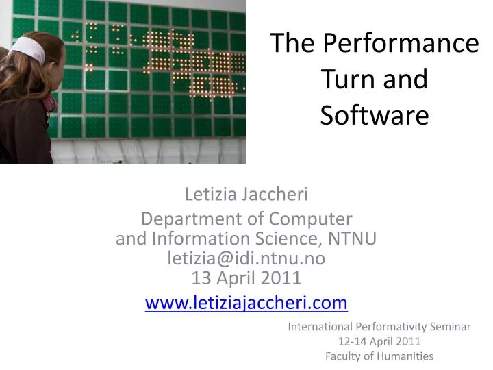 the performance turn and software
