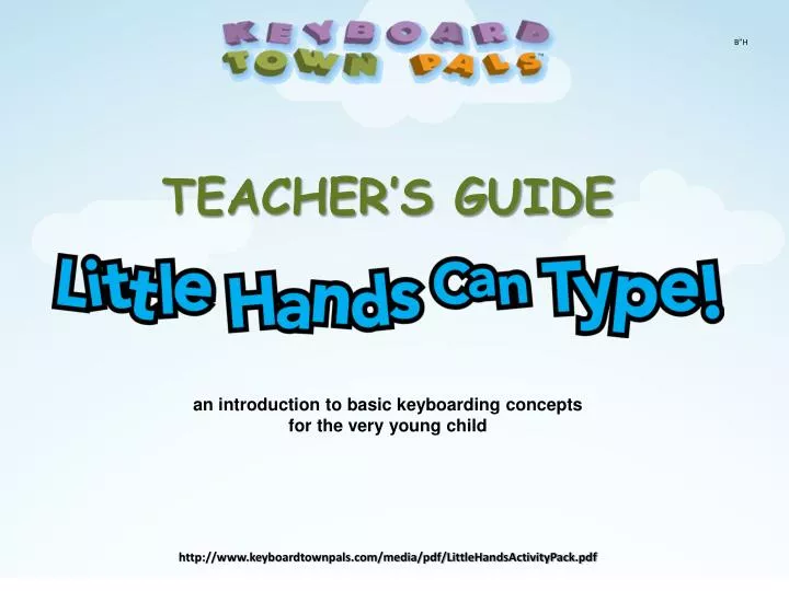 teacher s guide an introduction to basic keyboarding concepts for the very young child