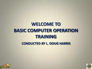 BASIC COMPUTER OPERATION TRAINING