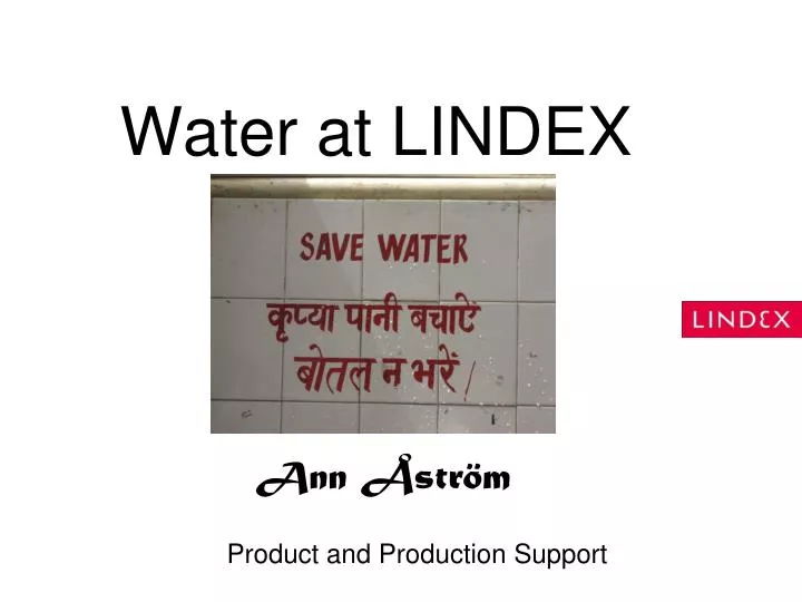 water at lindex