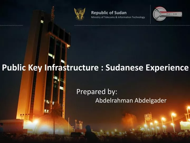public key infrastructure sudanese experience