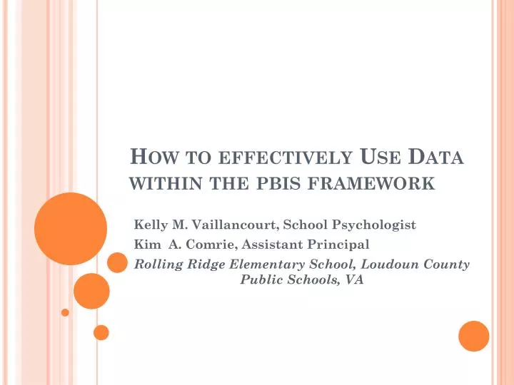 how to effectively use data within the pbis framework
