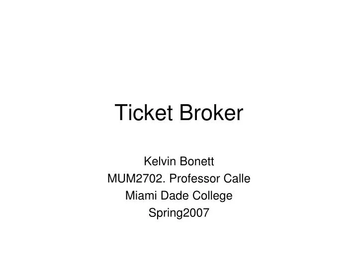 ticket broker