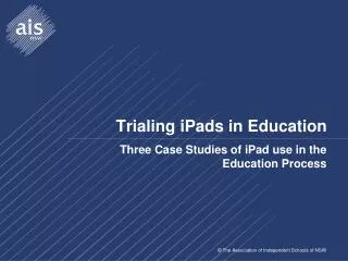 Trialing iPads in Education