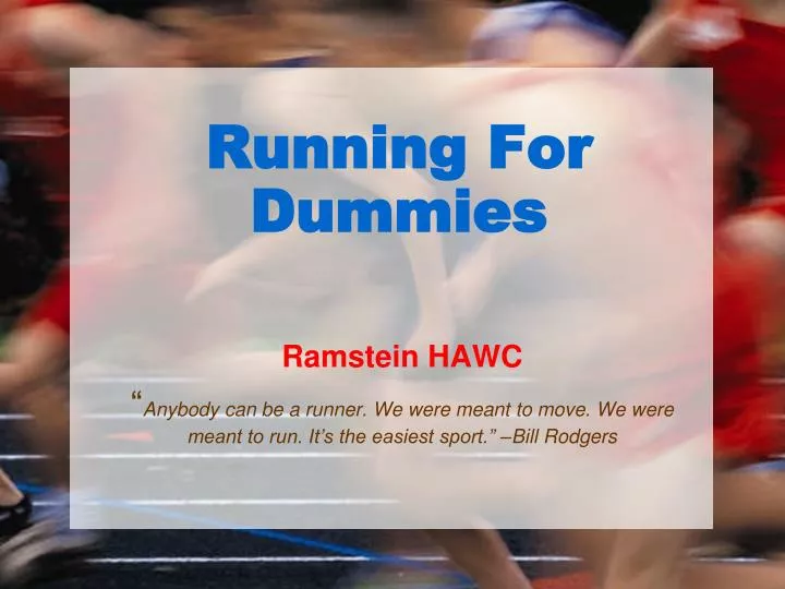 running for dummies