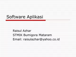 Software Aplikasi