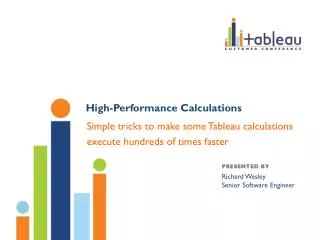 High-Performance Calculations