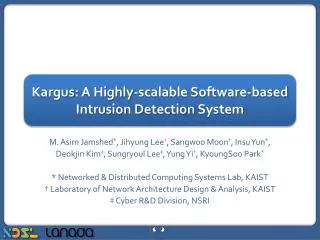 Kargus : A Highly-scalable Software-based Intrusion Detection System