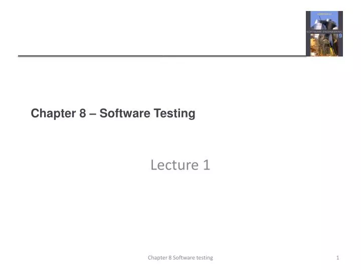 chapter 8 software testing