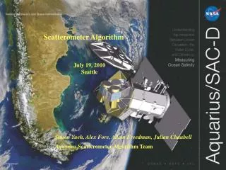 Scatterometer Algorithm