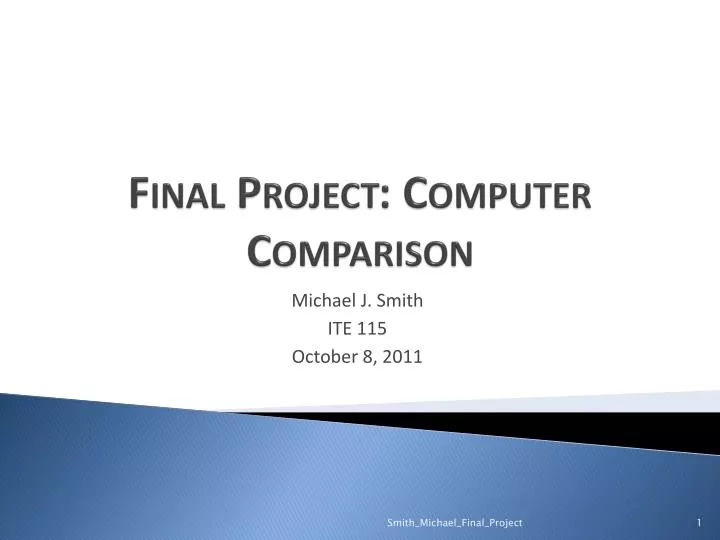 final project computer comparison