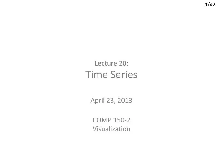lecture 20 time series