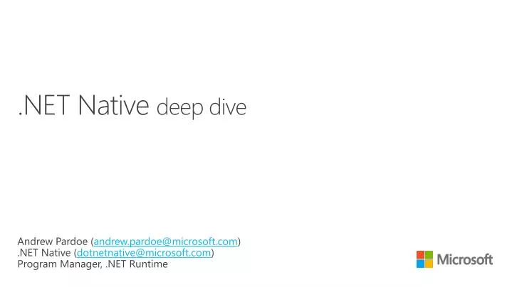 net native deep dive