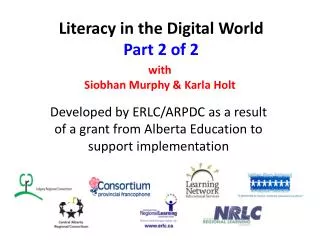 Literacy in the Digital World Part 2 of 2