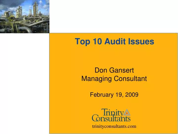top 10 audit issues