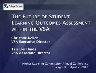 The Future of Student Learning Outcomes Assessment within the VSA