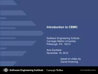 Introduction to CBMC