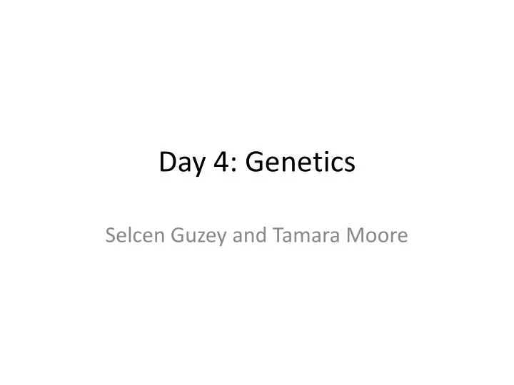 day 4 genetics