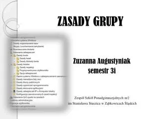 zasady grupy